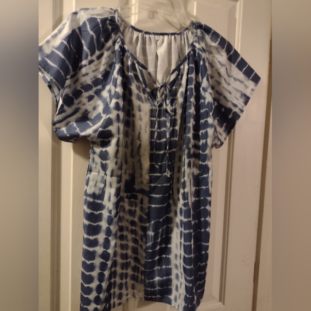 Silky Cap Sleeve Summer Blouse, Small